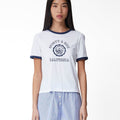 Sporty & Rich California Emblem Ringer T-Shirt - Rezetstore