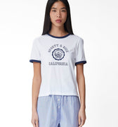 Sporty & Rich California Emblem Ringer T-Shirt - Rezetstore