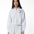 Sporty & Rich Varsity Crest Cropped Zip Hoodie - Rezetstore