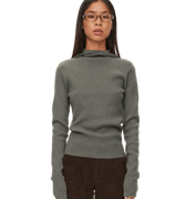 oval square Alanis Hood Knit | Rezet Store