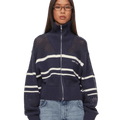 oval square Snow Zip Cardigan | Rezet Store