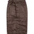 oval square Reflection Leather Skirt | Rezet Store