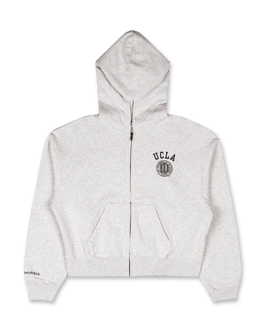 Sporty & Rich UCLA Crest Cropped Zip Hoodie | Rezet Store