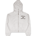 Sporty & Rich Varsity Crest Cropped Zip Hoodie - Rezetstore