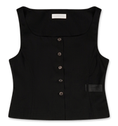 Amomento Sheer Scoop Neck Two Way Vest | Rezet Store