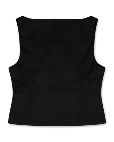 Amomento Sheer Scoop Neck Two Way Vest | Rezet Store