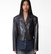 Andersson Bell Hybrid Faux - Leather Blazer - Rezetstore
