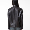 Andersson Bell Hybrid Faux - Leather Blazer - Rezetstore