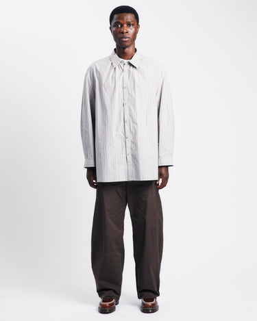 Amomento Stripe Shirring Oversized Shirts | Rezet Store