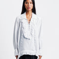 OPEN YY Ruffle Trim Blouse | Rezet Store