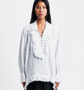 OPEN YY Ruffle Trim Blouse | Rezet Store