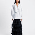 OPEN YY Ruffle Trim Blouse | Rezet Store