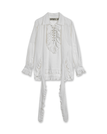 OPEN YY Ruffle Trim Blouse | Rezet Store