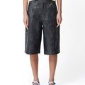 oval square Bold Leather Shorts - Rezetstore