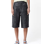oval square Bold Leather Shorts - Rezetstore