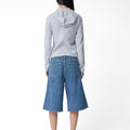 oval square Edie Denim Shorts - Rezetstore