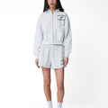 Sporty & Rich Varsity Crest Cropped Zip Hoodie - Rezetstore