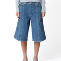 oval square Edie Denim Shorts - Rezetstore