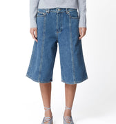oval square Edie Denim Shorts - Rezetstore