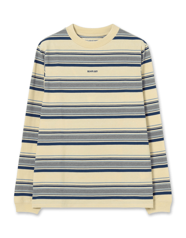 BEAMS BOY Embroidery Stripe Longsleeve T-shirt | Rezet Store