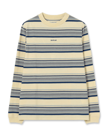 BEAMS BOY Embroidery Stripe Longsleeve T-shirt | Rezet Store