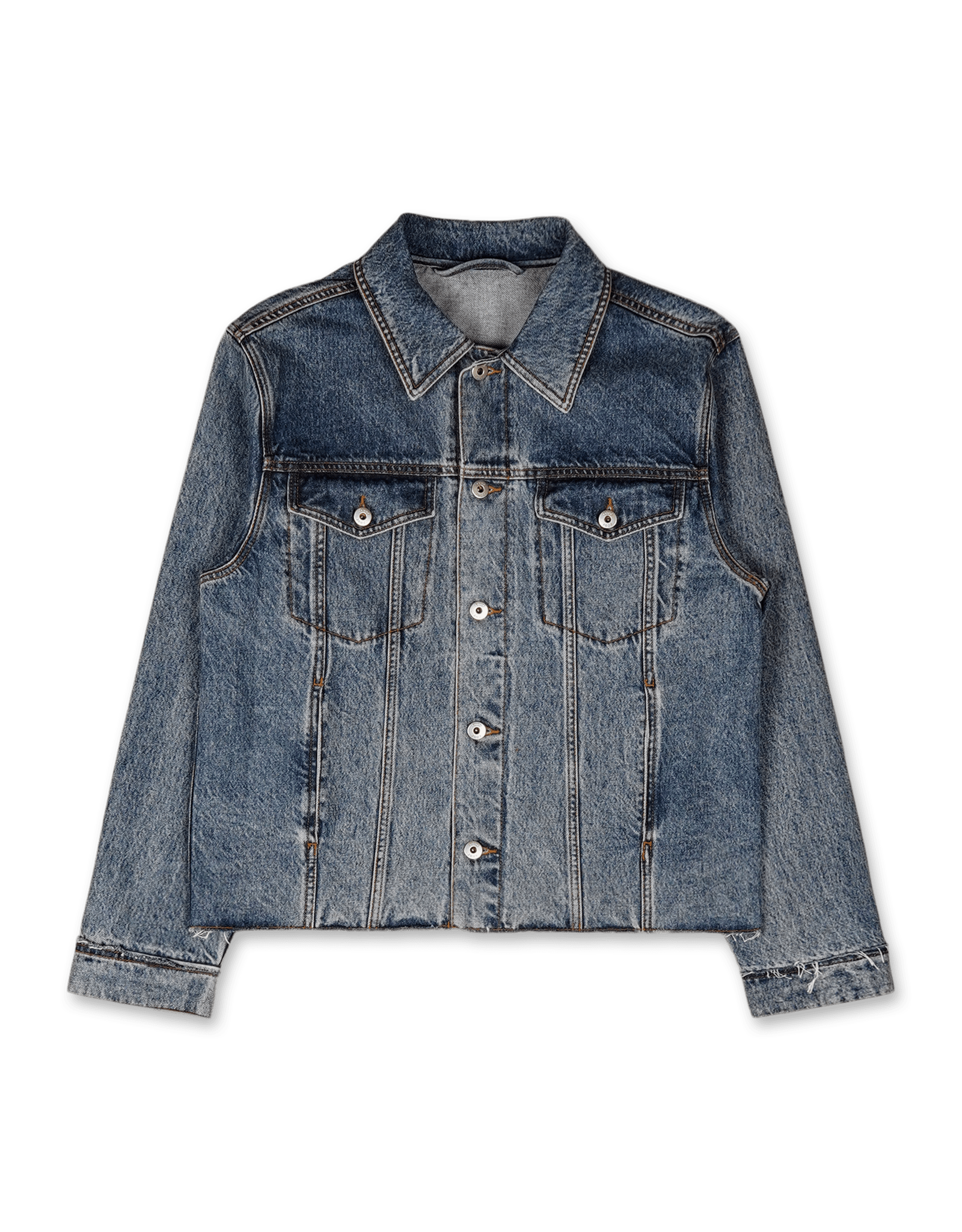 COOR Shadow Washed Cutoff Denim Trucker - Rezetstore