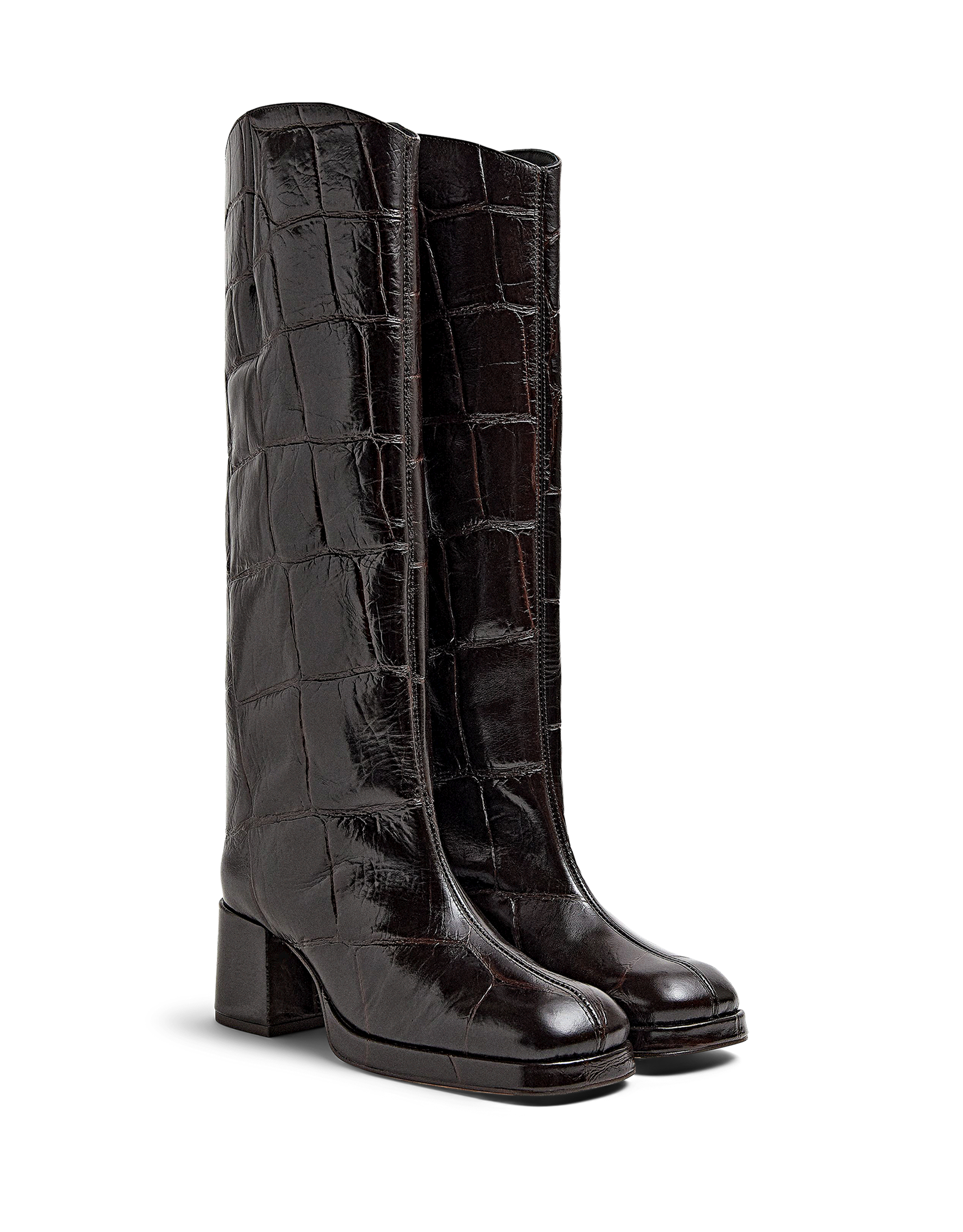 Tundra Maxi Croco Tall Boots