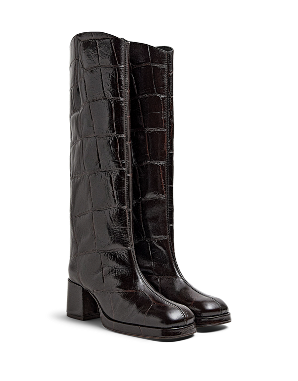 Tundra Maxi Croco Tall Boots