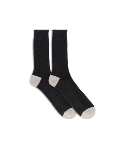 Luxurious Recycled Cotton Ribbed Socks