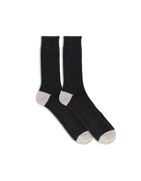 Luxurious Recycled Cotton Ribbed Socks