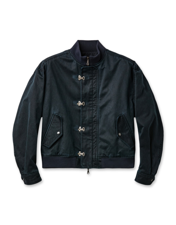 Washed Deck Hook Lip Bomber Jacket