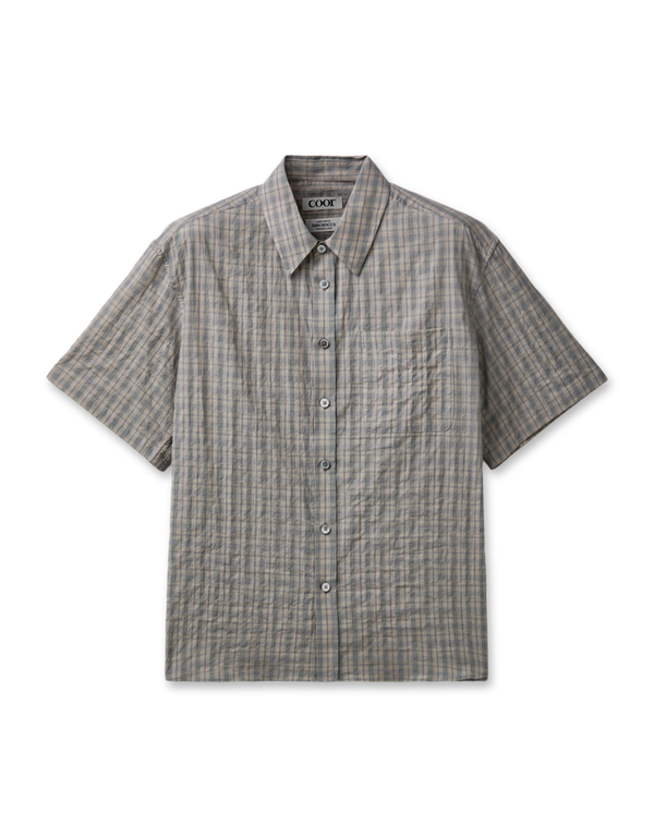 Alternative Wrinkle Check Half Shirt