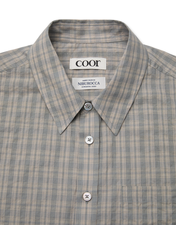 Alternative Wrinkle Check Half Shirt