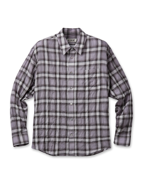 Seersucker Ombre Checkered Shirt