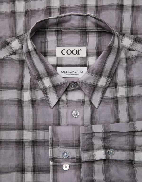 Seersucker Ombre Checkered Shirt