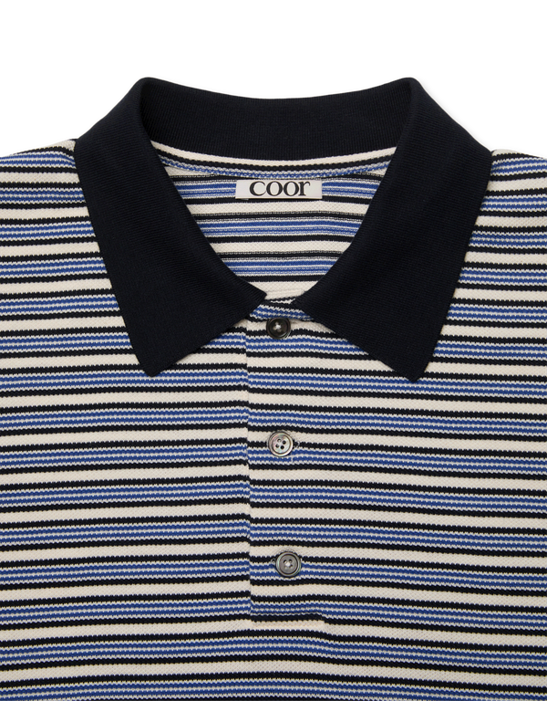 Multi-Pin Stripe Polo Shirt