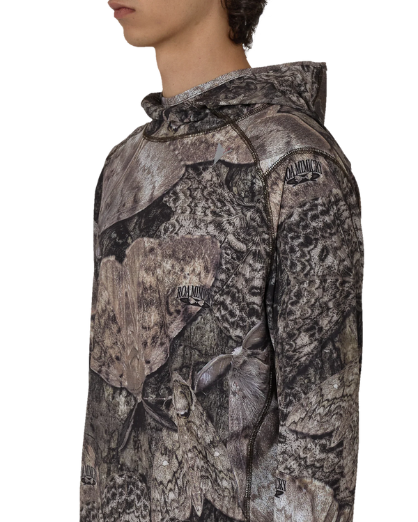 Lio Upf Plus 50 Baselayer Moth Print Long Sleeve Hoodie