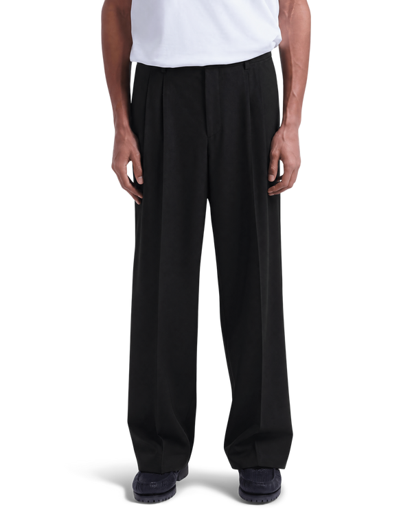 Wide Pleated Trouser Tropical Wool