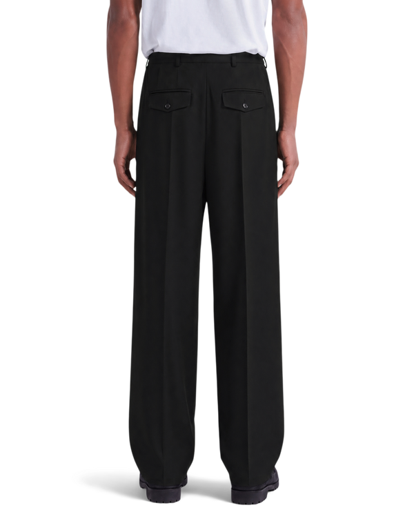 Wide Pleated Trouser Tropical Wool