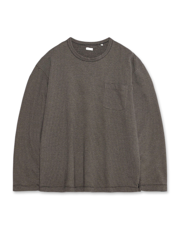 Micro Stripe Pocket L/S Tee