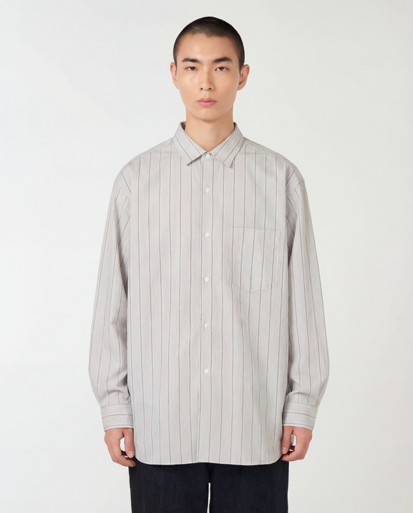Regular Collar Stripe Wind Shirt