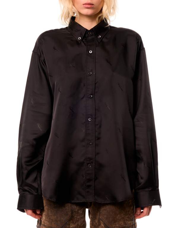 Satin Lining Button Down Shirt
