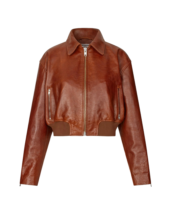 Marilyn Leather Bomber Jacket