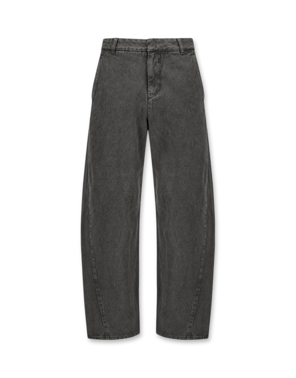 Garments Dyed Curved Seam Denim Jeans