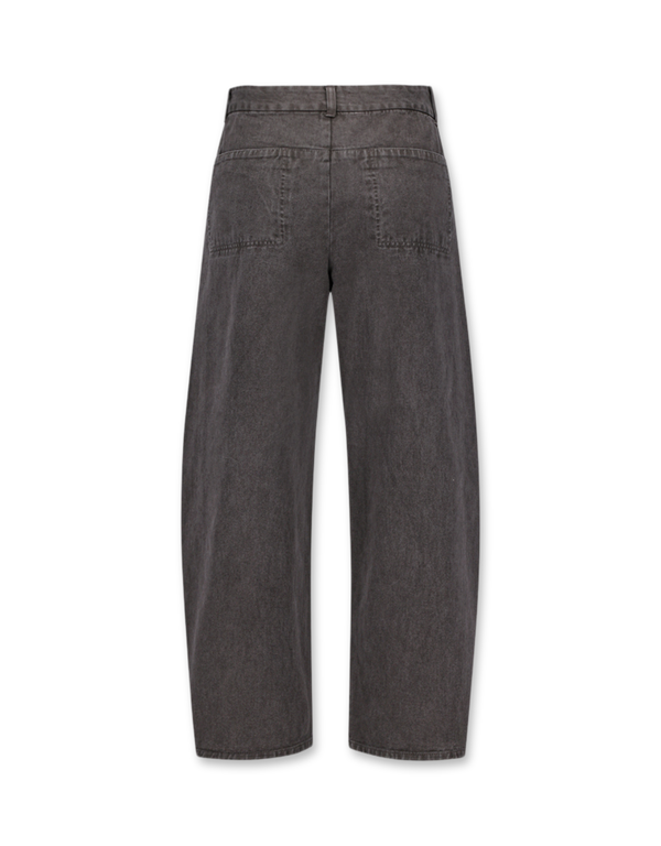 Garments Dyed Curved Seam Denim Jeans