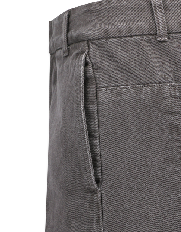 Garments Dyed Curved Seam Denim Jeans