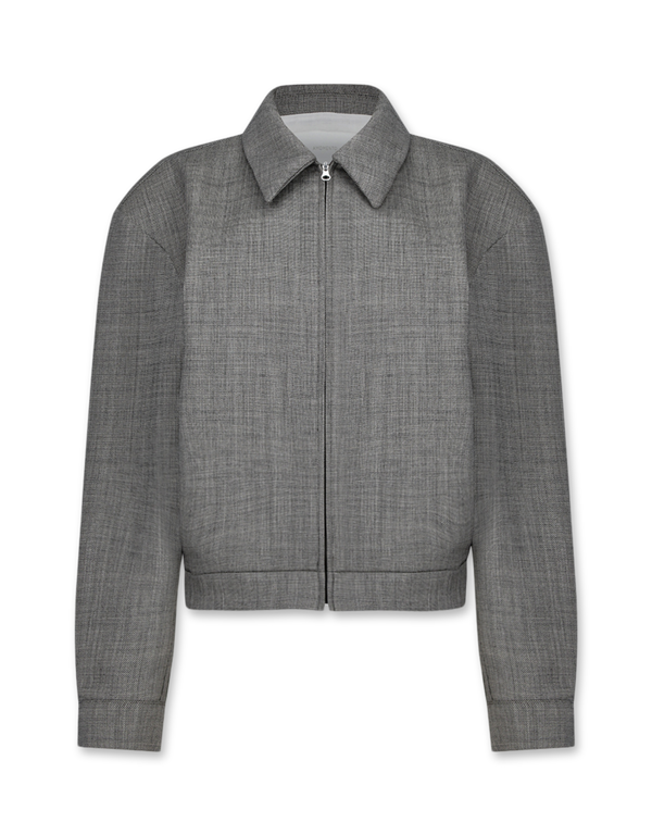 Wool Crop Zip-Up Jumper