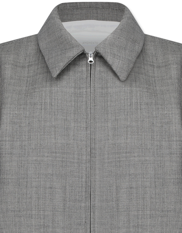 Wool Crop Zip-Up Jumper