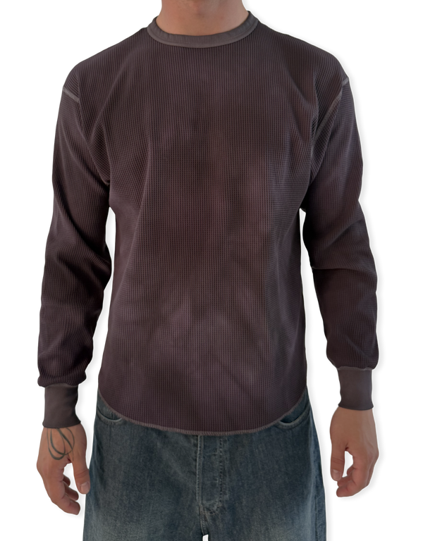 Conan Uneven Dyed Waffle Crewneck