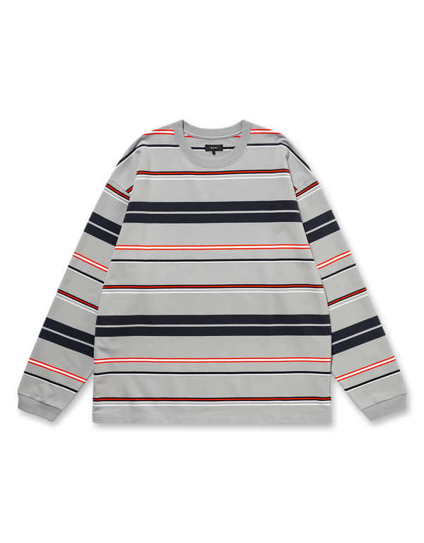 Multi Stripe Crewneck Neck